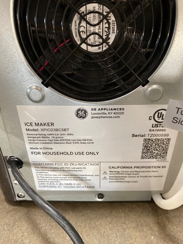 Photo 1 of **************Side tank was missing and top panel is damaged/coming off***************
GE Profile Opal 2.0 XL with 1 Gallon Tank, Chewable Crunchable Countertop Nugget Ice Maker, Scoop included, 38 lbs in 24 hours, Pellet Ice Machine with WiFi & Smart Con