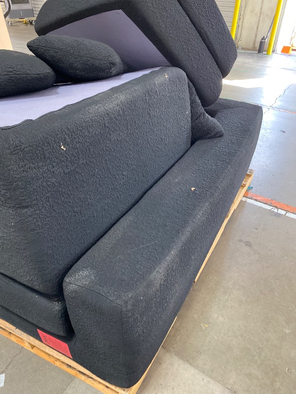 Photo 1 of ** see notes**108" Modular Sectional Cloud Sofa - Boneless Couch with Deep Seat, Non Slip Base, Folding Sofa Sectional Couches for Living Room, Cozy Modular Couch with L-Shape Chaise, No Assembly Required, Black