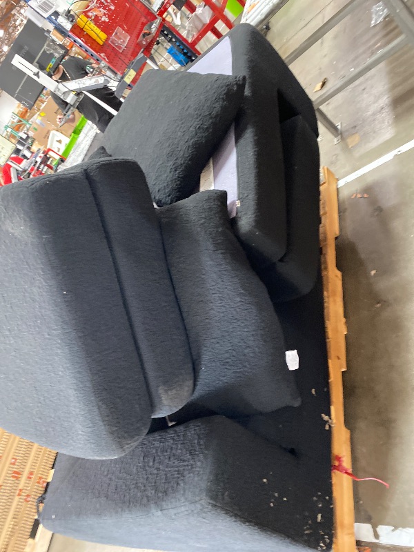 Photo 1 of ** see notes**108" Modular Sectional Cloud Sofa - Boneless Couch with Deep Seat, Non Slip Base, Folding Sofa Sectional Couches for Living Room, Cozy Modular Couch with L-Shape Chaise, No Assembly Required, Black