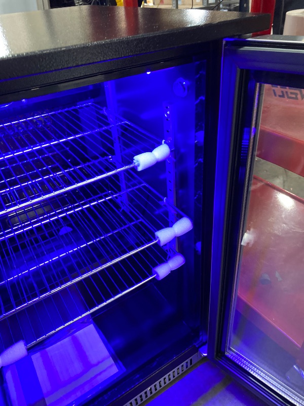 Photo 1 of ***damaged**Weili 20 Inch Built in Beverage Refrigerator with Lock, Under Counter or Freestanding 120 Can Soda Beer Drink Cooler Fridge with Stainless Steel and Glass Door