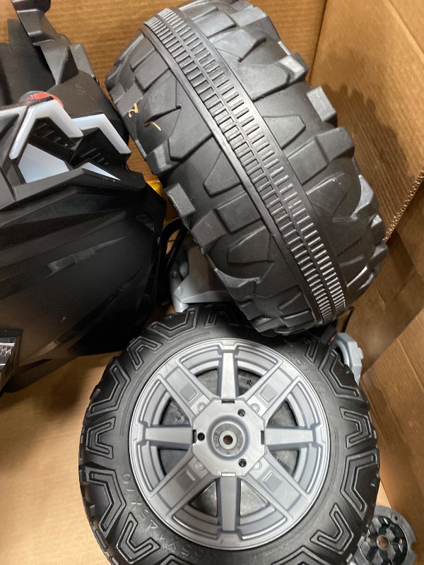 Photo 1 of ** missing parts **Garvee 2-Seater Kids ATV Ride-On, 24V Electric Quad 4 Wheeler with 800W Motors, 7Ah Battery, Bluetooth, MP3, USB, Spring Suspension, Knee Pads