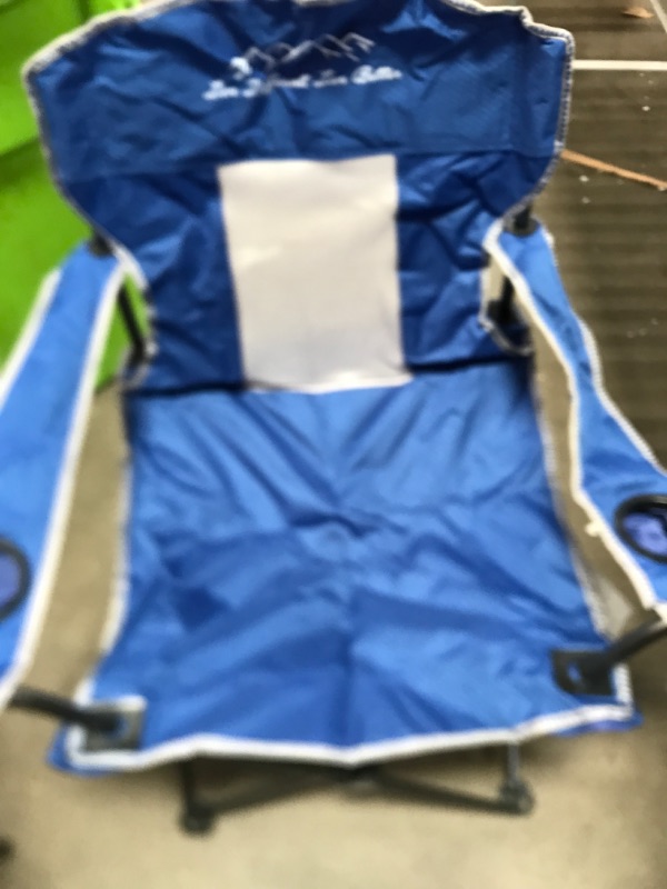 Photo 1 of ** see notes **SAILARY 2PCS Mesh Folding Camping Chairs, Oversized Portable Outdoor Chairs, Weight Capacity 325 lbs with Cup Holder, Storage Pocket, Carry Bag Blue
