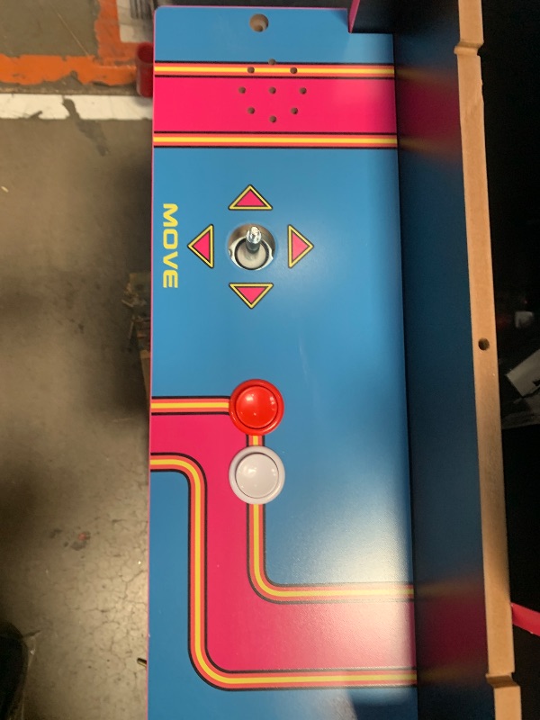 Photo 1 of **see note **Arcade1Up Ms.PAC-Man Head-to-Head Arcade Machine – Retro Home Arcade Table with 12 Classic Games, Light-Up Control Deck & Real-Feel Joysticks