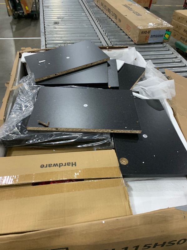 Photo 1 of **See note **Vabches Vanity Desk with Lights, Makeup Vanity Table with Charging Station, 44.9in Big Vanity Set with 5 Drawers & Lots Storage Space, Black