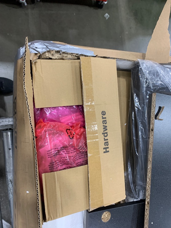 Photo 1 of **See note **Vabches Vanity Desk with Lights, Makeup Vanity Table with Charging Station, 44.9in Big Vanity Set with 5 Drawers & Lots Storage Space, Black