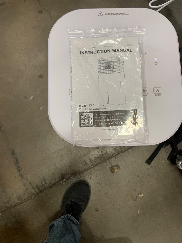 Photo 1 of **see note **AEROZY Windowless Portable Air Conditioner, 24.7" Small Evaporative Air Cooler for Room No Window, 3-Speed Settings, 4 Modes, 7H Timer, Remote Control, 4 Ice Packs, Quiet AC Unit for Bedroom