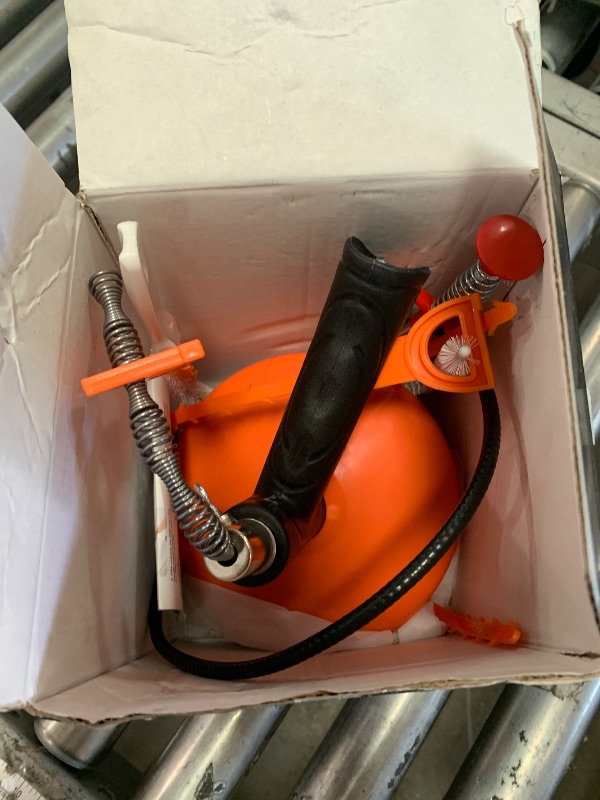 Photo 1 of *** HEAVY USE***    33 Feet Drain Snake Auger, Plumbing Snake Drain Hair Clog Removal Tool, Sink Unclogger Drain, Heavy Duty Toilet Snake Auger, Cleaner Tool for Bathroom Kitchen Tub Shower Drain Clog Remover with Gloves