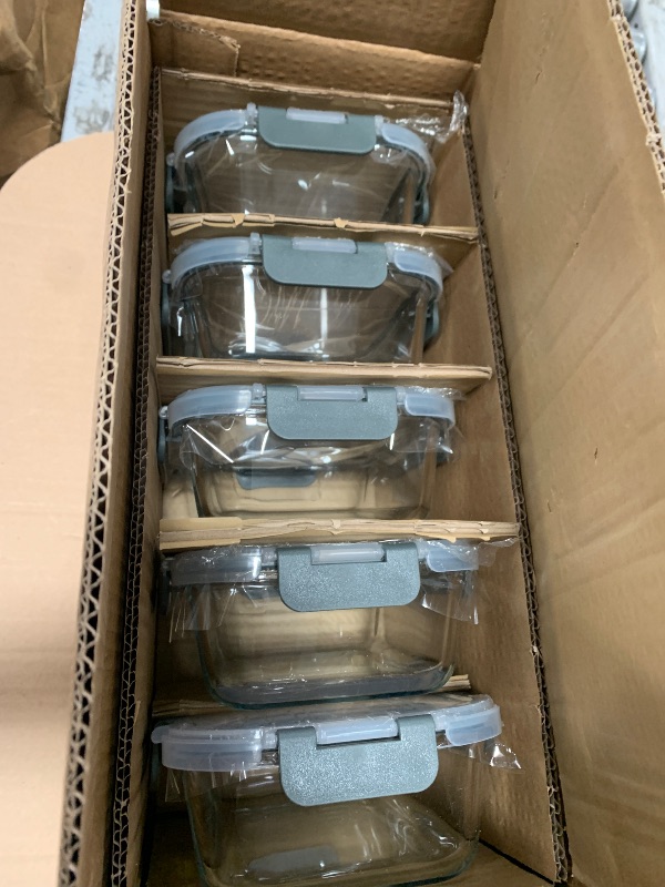 Photo 1 of [5-Packs, 30 Oz] Glass Meal Prep Containers with Snap Locking Lids Glass Food Containers,Airtight Lunch Container,Microwave, Oven, Freezer and Dishwasher