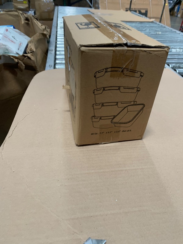 Photo 1 of [5-Packs, 30 Oz] Glass Meal Prep Containers with Snap Locking Lids Glass Food Containers,Airtight Lunch Container,Microwave, Oven, Freezer and Dishwasher