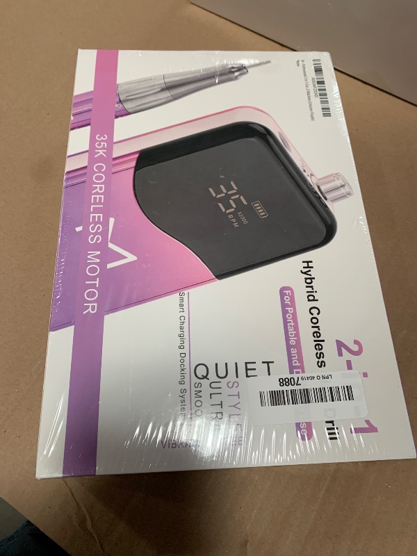 Photo 1 of **see note **M Mase- Professional Nail Drill Machine - Coreless 2-in-1 Nail File - Electric, Cordless, 35000 RPM, HD Display - Electric Nail Drill for Professional & Home Use (Unicorn Purple)