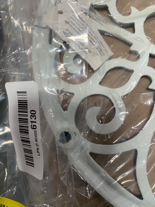 Photo 1 of ** missing wheel **Comfy Hour 12" Cast Iron Heavy Duty Super Strong Industrial Strength Wheel Plant Stand Trolley, White