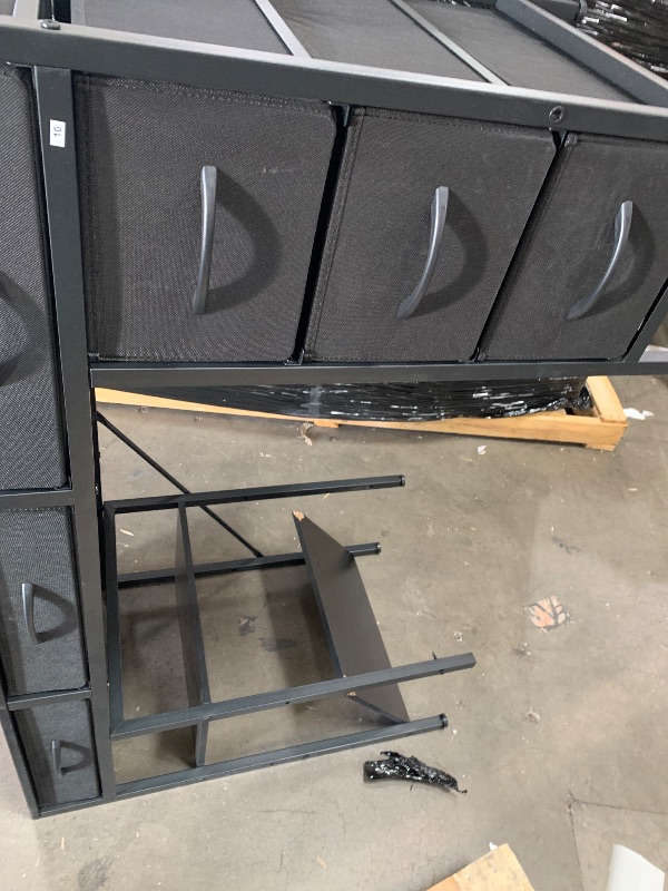 Photo 1 of **see note **Huuger Computer Desk with 6 Drawers, 47 Inch Office Desk with Shelves, Reversible Gaming Desk, Corner Desk with Storage, Work Desk for Home Office, Study, Living Room, Black