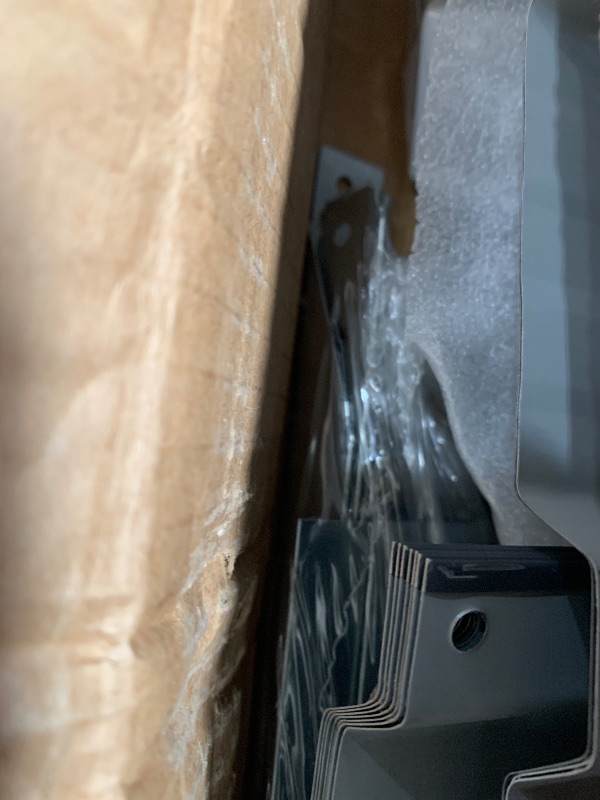 Photo 1 of ** not complete set **DWVO 10x10ft Metal Outdoor Storage Shed with Window, Lockable Tool Storage Sheds, Oversized Steel Garden Sheds with Sloped Roof for Backyard, Patio, Garage, Lawn, Gray & White