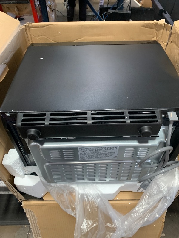 Photo 1 of **see note **SAMSUNG 1.2 cu. ft. Countertop Convection Microwave with Air Fry, Black Glass, MC12DB8700CKAA