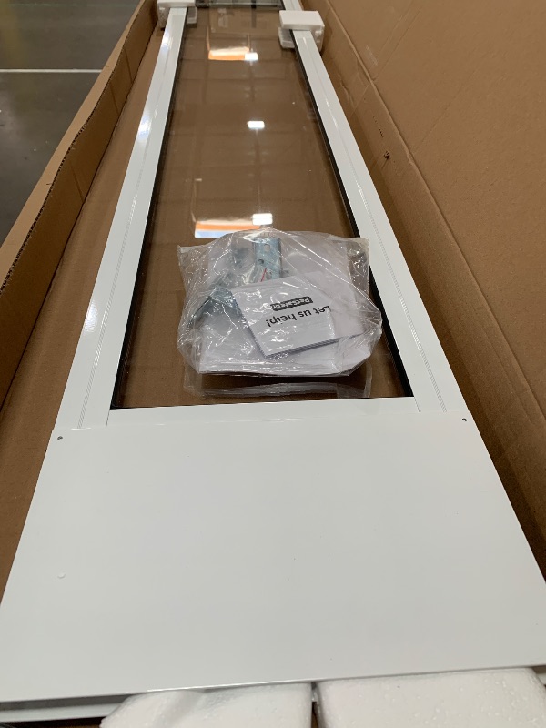 Photo 1 of *******************Missing pieces*******************
PetSafe Sliding Glass Pet Door - No-Cut DIY Install Doggy Door for Renters - Aluminum Frame - Adjustable Height 91 7/16" to 96" - Ideal for Medium Dogs Up to 40 lb - White