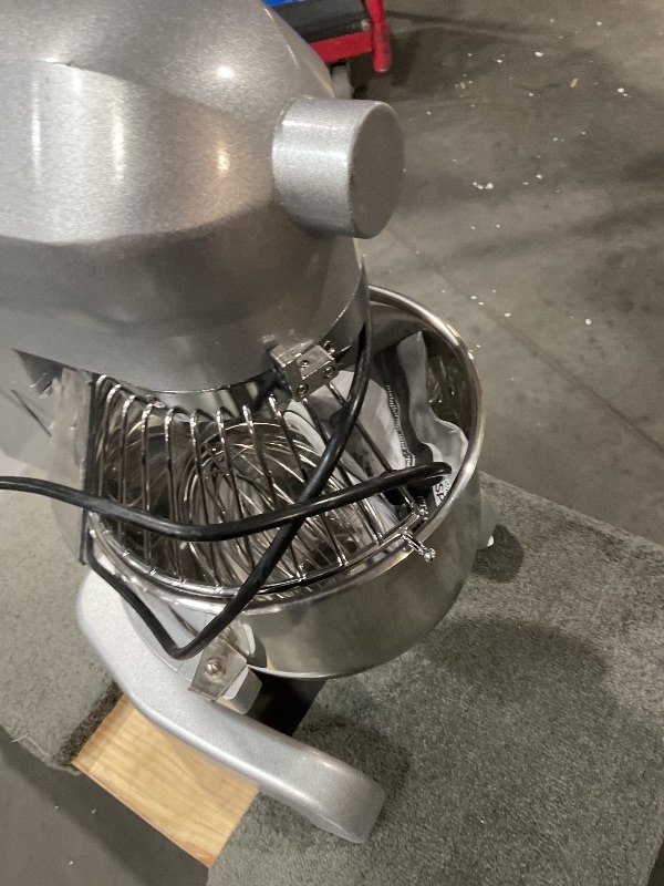 Photo 1 of ****************FOR PARTS ONLY- motor is burned out and missing parts/damaged*************************
Winco Commercial-Grade Planetary Mixer, 10 Liter,silver