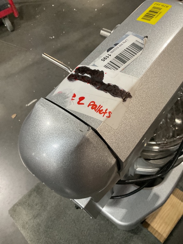Photo 1 of ****************FOR PARTS ONLY- motor is burned out and missing parts/damaged*************************
Winco Commercial-Grade Planetary Mixer, 10 Liter,silver