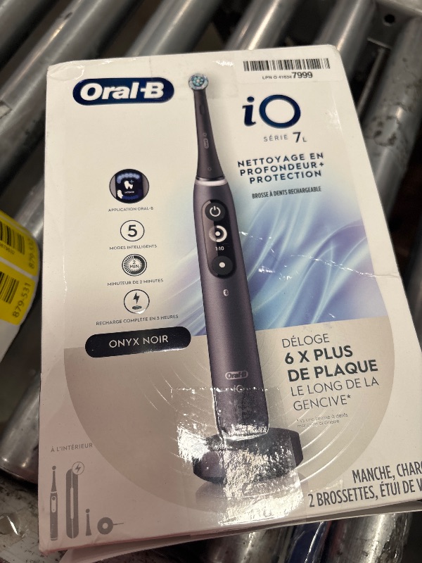 Photo 1 of ***INLUDES EVERYTHING BUT MISSING BRUSH HEADS****
Oral-B iO Deep Clean + Protect Rechargeable Electric Toothbrush, Black with a iO Series 7 Toothbrush, 2 Replacement Brush Heads, and a Charging Travel Case
