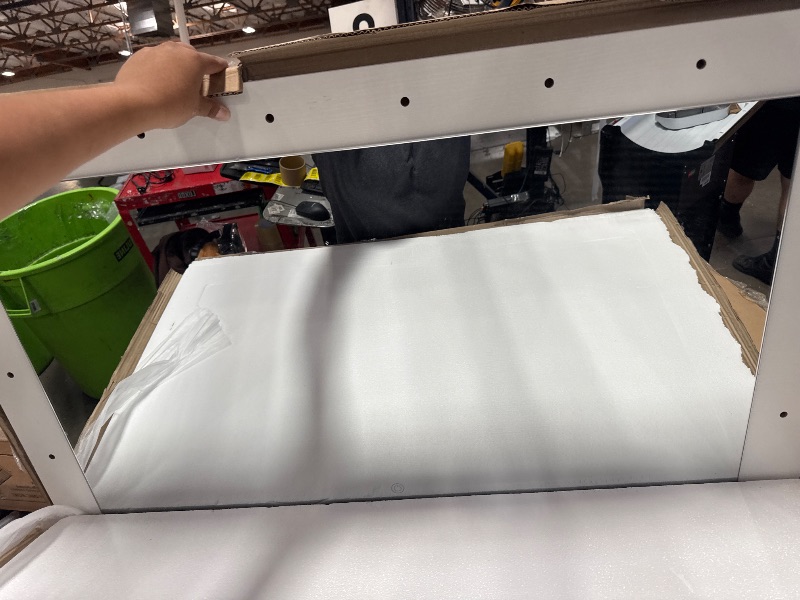 Photo 1 of *UNKNOWN BRAND** MISSING PARTS PREVIOUSLY ASSEMBLED* WHITE VANITY WITH MIRROR