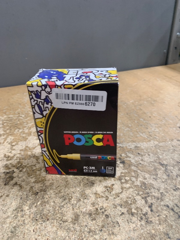 Photo 1 of 24 Posca Paint Markers, 3M Fine Coloring Markers with Reversible Tips, Posca Marker Set of Acrylic Paint Pens | Posca Pens for Art Supplies, Fabric Paint, Fabric Markers, Paint Pen, Art Markers