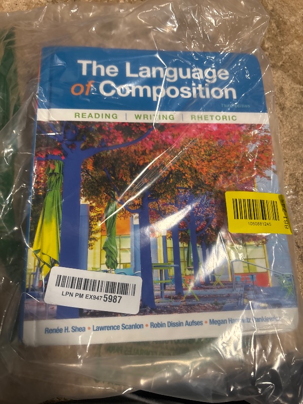 Photo 1 of 
The Language of Composition
Reading, Writing, Rhetoric
Third Edition| ©2018
Renee Shea; Lawrence Scanlon; Robin Dissin Aufses; Megan Harowitz Pankiewicz
For over a decade, The Language of Composition has been the most successful textbook written for the 