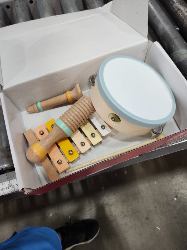 Photo 1 of *****************It’s missing the maracas and triangle*************
Baby Musical Instruments-Montessori Wooden Toys for Toddlers 1-3,Neutral Colors Percussion Instruments Set with Modern Boho Xylophone for Kids Preschool Educational 3+