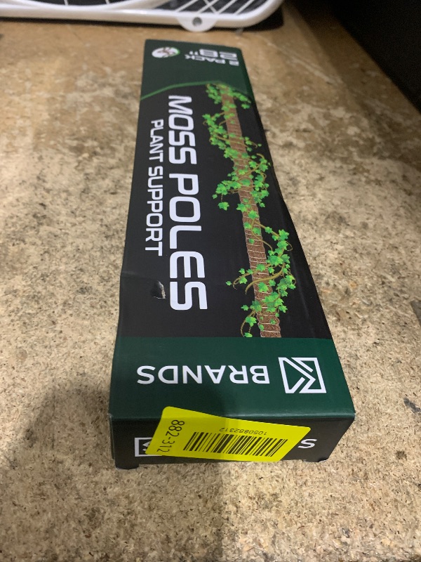 Photo 1 of 2 Pack 28'' Bendable Moss Pole Monstera Plant Support for Climbing Indoor Plants - Stakes for Potted Climbers - Tall Sticks Indoor Trellis for Houseplants - Accessories for Monstera Pot