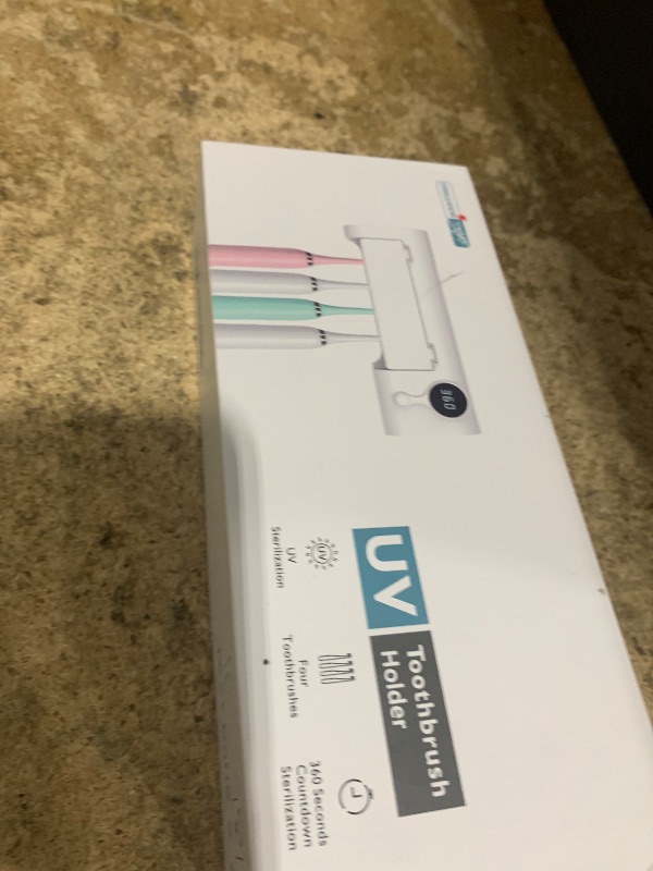 Photo 1 of ***DIRTY*** StarWin UV Toothbrush Cleaner, Timer Function, Rechargeable Tooth Brush Holder Wall-Mounted for Bathroom, No Drilling, 4 Slots