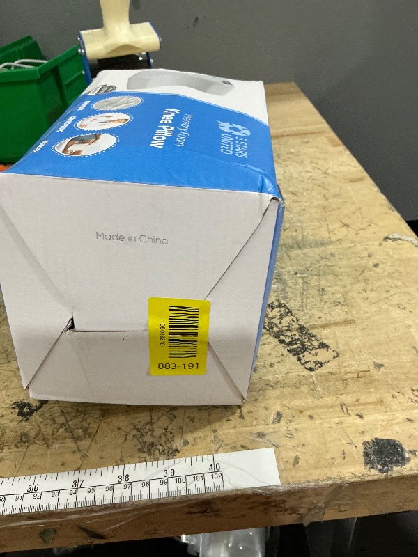 Photo 1 of 5 STARS UNITED Knee Pillow for Side Sleepers - Hip Pain Relief, Memory Foam Leg Cushion for Side Sleeping - Between Legs Pillow for Sciatica & Lower Back Pain, Gray Cotton Cover