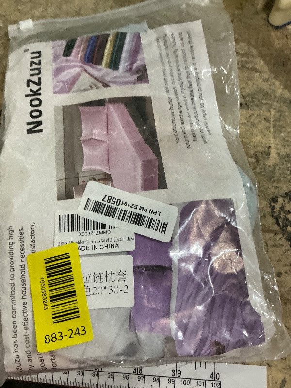 Photo 1 of 2 Pack Microfiber Queen Zipper Pillowcases, Soft Comfortable Not Shrink Light Gray Pillow Case, Breathable Pillow Cases Set of 2 (20x30 Inches)