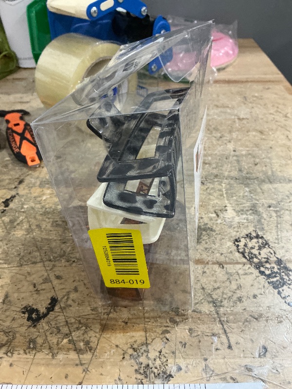 Photo 1 of 4 Pack Extra Large Hair Claw Clips for Women - 5" Strong Hold Non-slip Square Jaw Hair Clips for Thick, Curly, and Long Hair (Multi-colors)