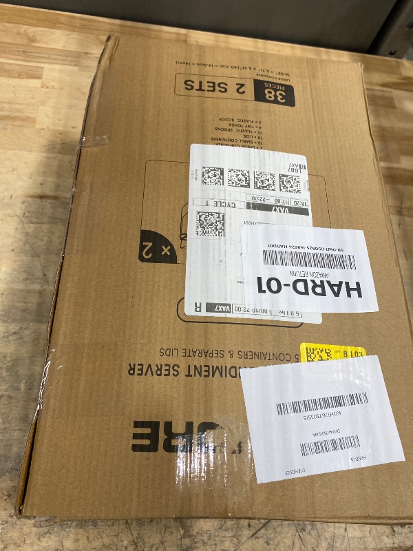 Photo 1 of 2 Pack Chilled Condiment Tray Server with 5 Containers and Removable Compartments, Large Ice Condiment Organizer, Clear Garnish Serving Platter for Kitchen, Fruit, Salad, Food, Bar Accessories