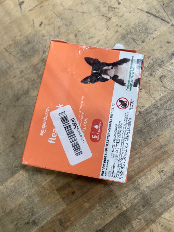 Photo 1 of **PARTIAL SET/ONLY 2 ** Amazon Basics Flea and Tick Topical Treatment for Small Dogs (5-22 pounds), 6 Count (Previously Solimo)