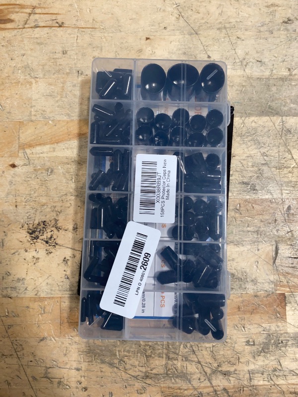 Photo 1 of 158 PCS Round Rubber End Caps, Vinyl Tube Bolt Cap, Screw Bolt Screw Rubber Thread Protector Caps Cover