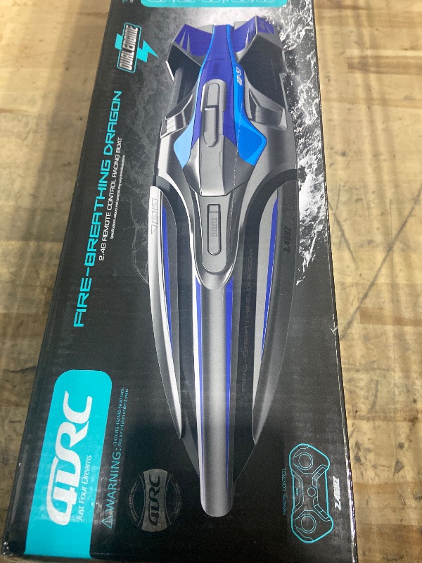 Photo 1 of 4DRC Fast RC Boat for Pools and Lakes,Remote Control Boat with LED Lights,2.4GHz High Speed RC Racing Boats for Lakes, Low Battery Alarm,Capsize Recovery, Gifts Toys for Boys Girls,Green