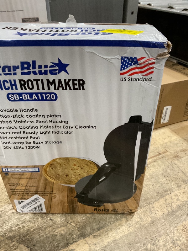 Photo 1 of 10inch Roti Maker by StarBlue with FREE Roti Warmer and Removable Handle - The automatic Stainless Steel Non-Stick Electric machine to make Indian style Chapati, Tortilla, Roti AC 110V 50/60Hz 1200W