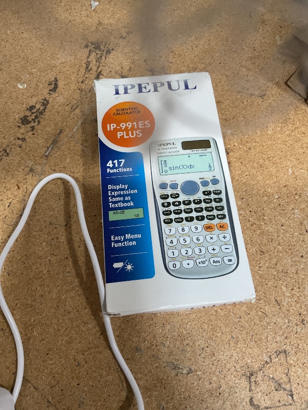 Photo 2 of Scientific Calculators, IPepul Math Calculator with 417 Function, Solar Battery Power and 4-Line Display, School Supplies for Middle High College Students Teachers(991ES Plus)