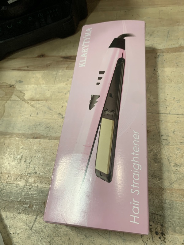 Photo 1 of 1 Inch Hair Straightener, Flat Iron Straightener & Curler 2 in 1, Rapid 15-Second Heat-Up Titanium Ceramic Ionic Dual Voltage Straightener for Less Frizz, Shines and Smooth, Styling Tools (Pink)