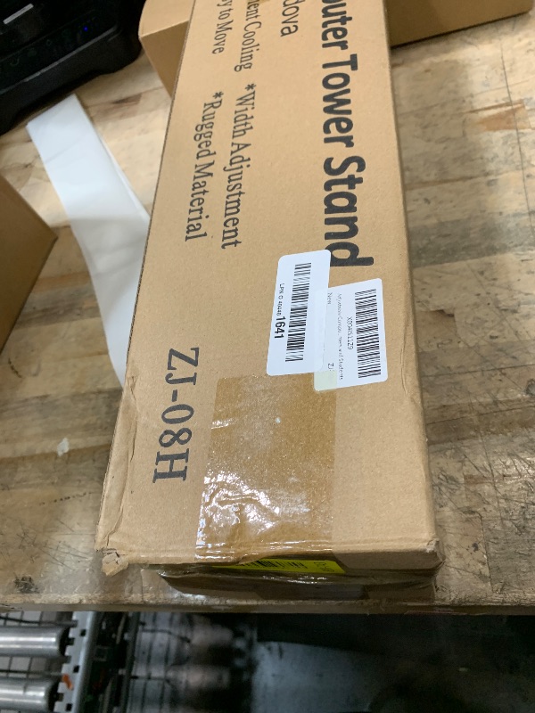 Photo 1 of Hovadova Adjustable Computer Tower Stand, Ventilated PC Tower Stand with 4 Caster Wheels,Mobile Under Desk CPU Holder, PC Cart, Computer Riser for Most Gamers and Students