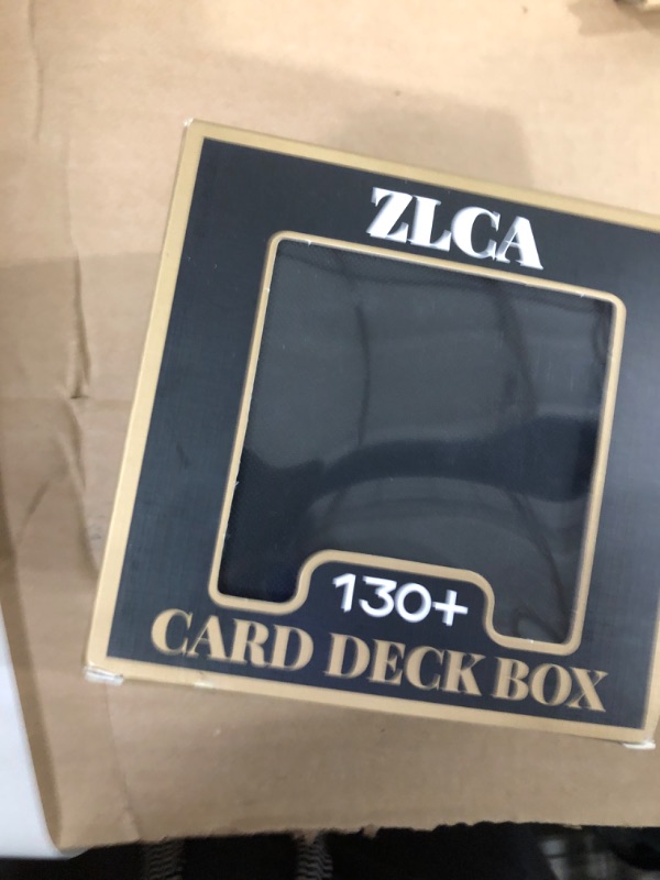 Photo 1 of ZLCA MTG Commander Deck Box with Display Window, Deck Box Holds 100 Double-Sleeved with Dice Tray & 35pt Magnetic Card Holder?Black& Green?
