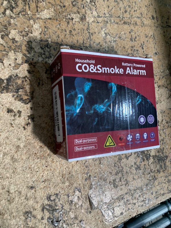 Photo 1 of 2 in 1 CO & Smoke Detectors, Carbon Monoxide Detector,with 9V Battery,Digital Display, Smoke Detector Carbon Monoxide Detector Combo,Alarm for Home or Office,Easy to Install