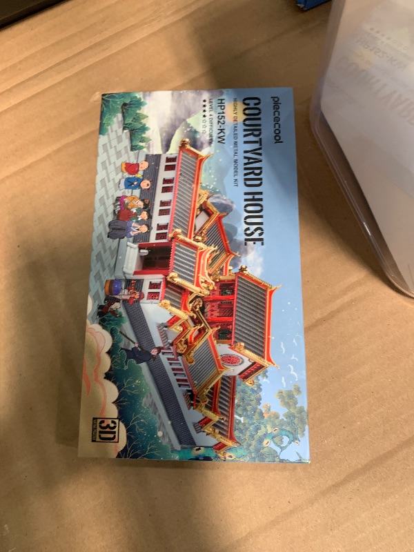 Photo 1 of (PARTIAL SET) (USED/FAIR) Piececool 3D Metal Puzzles, Beijing Siheyuan Courtyards House Model Kits to Build for Adults, Chinese Architecture Building Blocks 3D Puzzle Learning Toys Best Gifts DIY Craft Home Decor - 203 Pcs