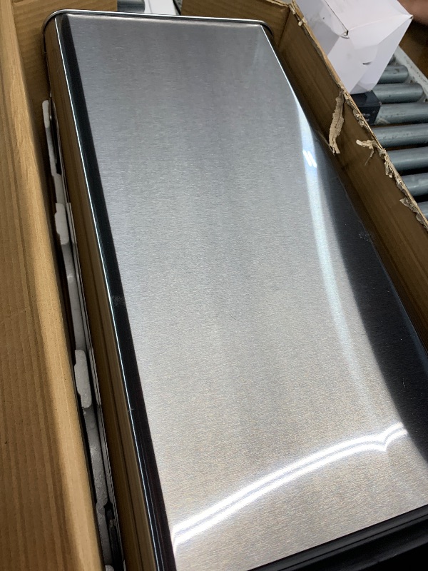 Photo 1 of (touchless not working) iTouchless 13 Gallon Sensor Kitchen Trash Can with Lid and Odor Filter, Stainless Steel Trashcan Extra-Wide Lid Opening