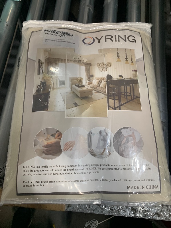 Photo 1 of OYRING Soundproof Curtains 3-in-1 Beige Blackout Curtains 108 Inches Long for Living Room & Bedroom, Sound Absorbing, Full Room Darkening Grommet Curtains
