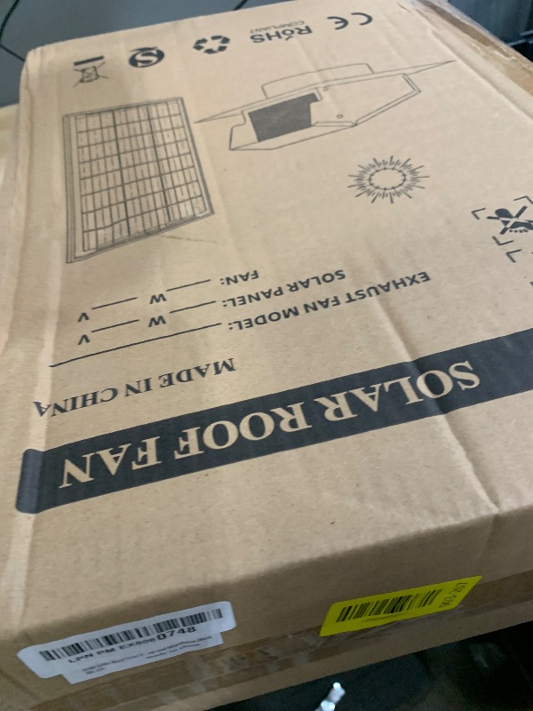 Photo 1 of 25W Solar Roof Vent Fan with 8 Inch Removable Roof Vents,Solar Attic Exhaust Fan for Ventilation System,Ideal Soalr Roof Fan for Garage, Shop and Warehouse,Black