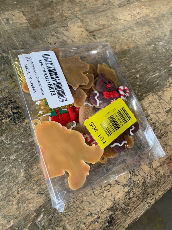 Photo 1 of 12pcs Gingerbread Man Ornaments for Christmas Tree, Assorted Gingerbread Figurines Ornaments, Christmas Tree Hanging Decorations, 3 Inch Tall