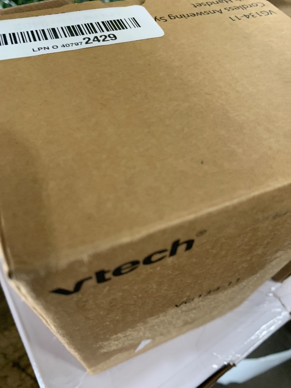 Photo 1 of [New] VTech VG134-11 DECT 6.0 Cordless Home Phone with Bluetooth Connection, Digital Answering Machine, Backlit Display,Full Duplex Speakerphone, Caller ID/Call Waiting,1000 ft Range (Black)
