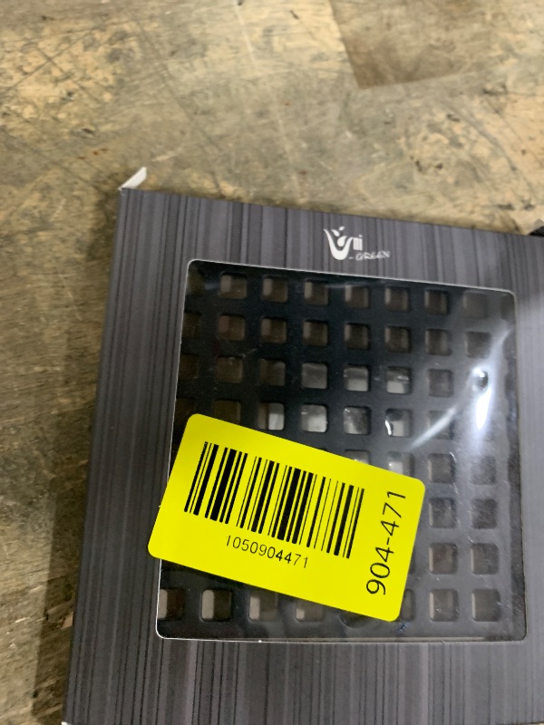 Photo 1 of 4" Matte Black Shower Drain Cover - Square Floor Drain Cover Replacement - Hair Catcher/Drain Strainer for Bathrooms, Showers, and Sinks - SUS304 Stainless Steel & CUPC Certified