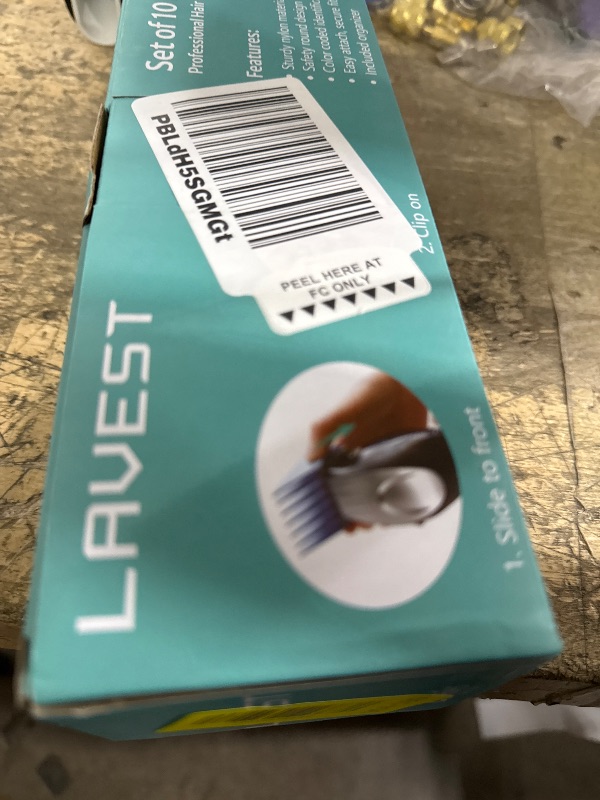 Photo 1 of 10 Professional Hair Clipper Guards Cutting Guides Compatible with Most Wahl Clippers with Organizer, Color Coded Clipper Combs Replacement - 1/16" to 1"