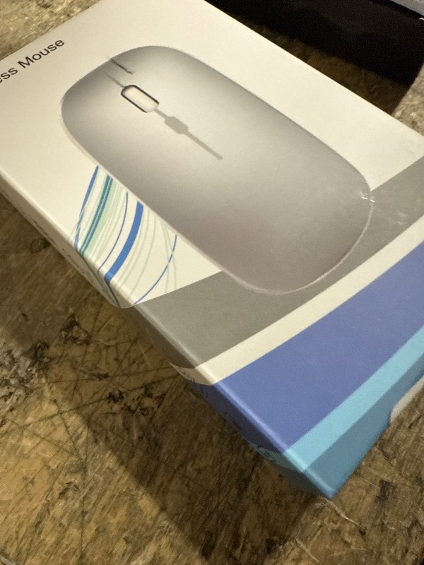 Photo 1 of AIKOKOK Wireless Bluetooth Mouse Rechargeable Laptop Mice with LED Use Portable(BT5.2 and USB 2.4G) Dual Mode Connection Silent Slim Computer Mouse for Laptop/iPad Tablet/Apple MacBook/PC(Pearl Black)